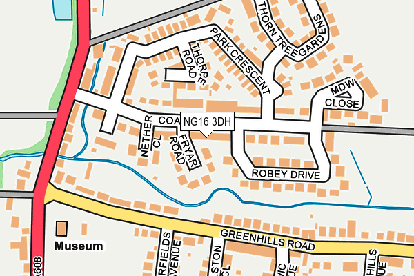 NG16 3DH map - OS OpenMap – Local (Ordnance Survey)