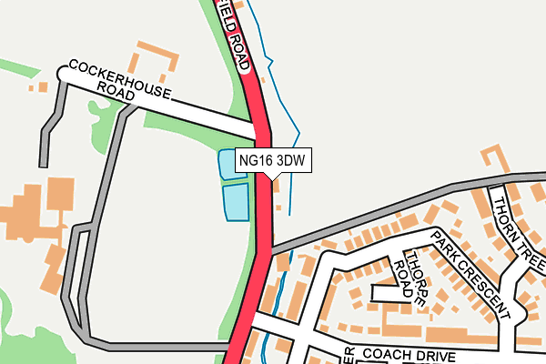 NG16 3DW map - OS OpenMap – Local (Ordnance Survey)