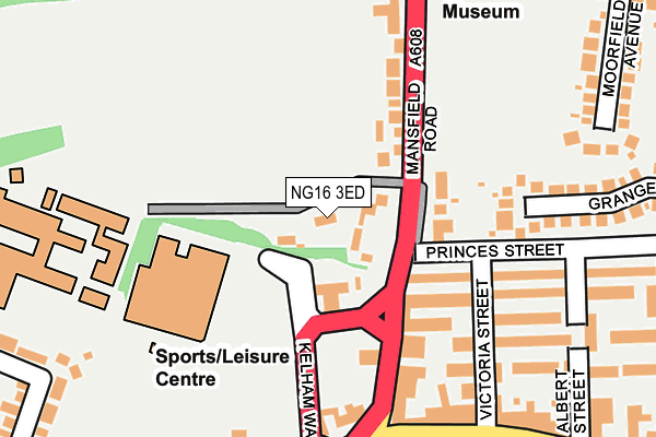 NG16 3ED map - OS OpenMap – Local (Ordnance Survey)