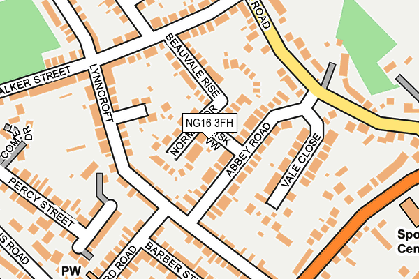NG16 3FH map - OS OpenMap – Local (Ordnance Survey)