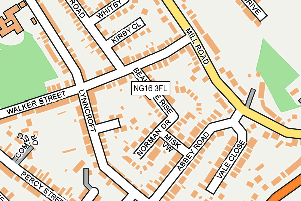 NG16 3FL map - OS OpenMap – Local (Ordnance Survey)