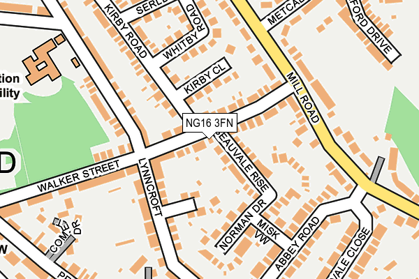 NG16 3FN map - OS OpenMap – Local (Ordnance Survey)