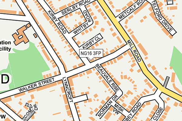 NG16 3FP map - OS OpenMap – Local (Ordnance Survey)