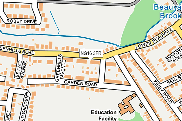 NG16 3FR map - OS OpenMap – Local (Ordnance Survey)