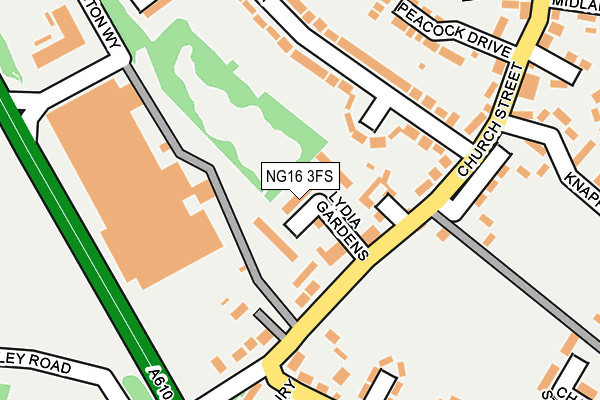 NG16 3FS map - OS OpenMap – Local (Ordnance Survey)