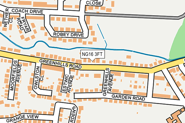 NG16 3FT map - OS OpenMap – Local (Ordnance Survey)