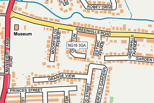 NG16 3GA map - OS OpenMap – Local (Ordnance Survey)