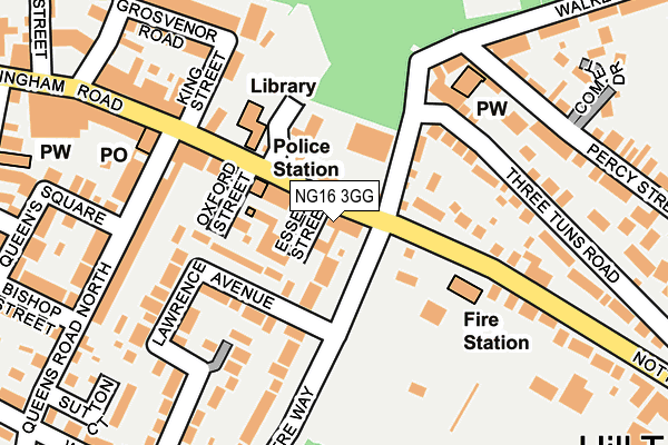 NG16 3GG map - OS OpenMap – Local (Ordnance Survey)