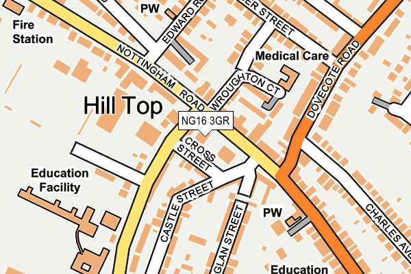 NG16 3GR map - OS OpenMap – Local (Ordnance Survey)