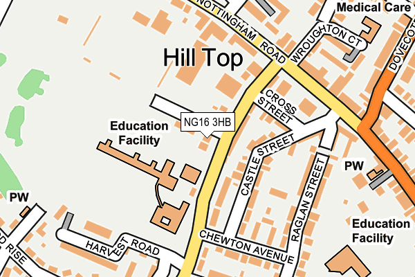NG16 3HB map - OS OpenMap – Local (Ordnance Survey)