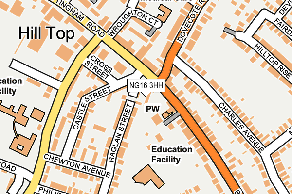 NG16 3HH map - OS OpenMap – Local (Ordnance Survey)