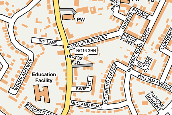 NG16 3HN map - OS OpenMap – Local (Ordnance Survey)