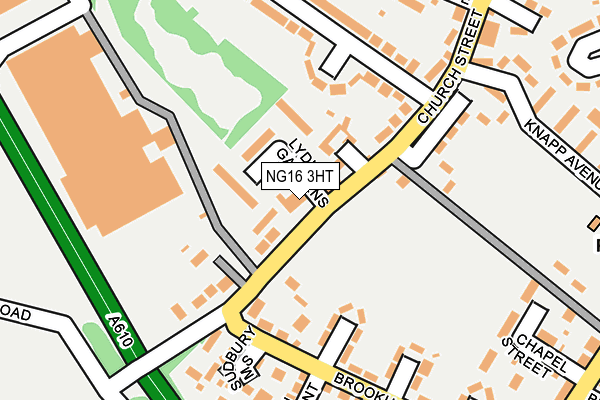 NG16 3HT map - OS OpenMap – Local (Ordnance Survey)