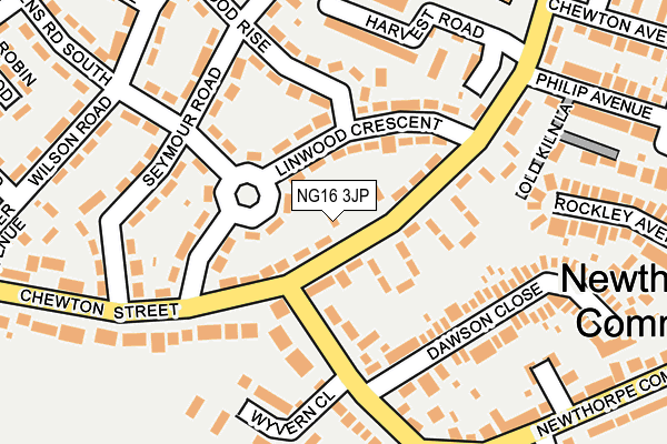 NG16 3JP map - OS OpenMap – Local (Ordnance Survey)