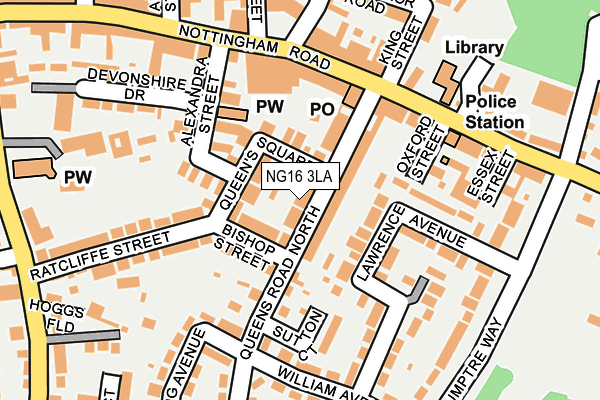 NG16 3LA map - OS OpenMap – Local (Ordnance Survey)