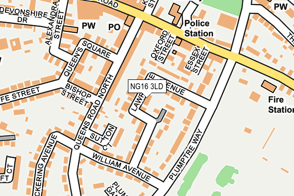 NG16 3LD map - OS OpenMap – Local (Ordnance Survey)