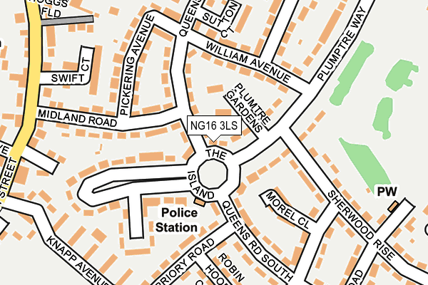 NG16 3LS map - OS OpenMap – Local (Ordnance Survey)