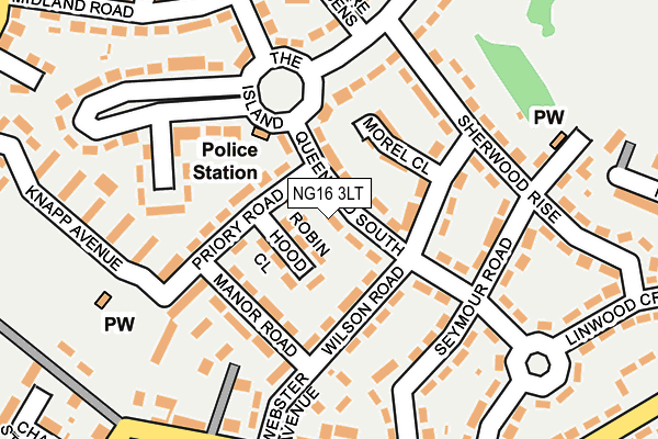 NG16 3LT map - OS OpenMap – Local (Ordnance Survey)
