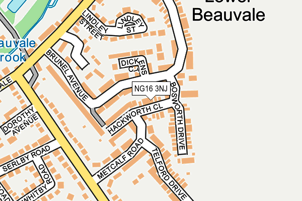 NG16 3NJ map - OS OpenMap – Local (Ordnance Survey)