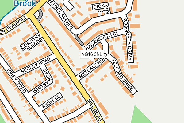 NG16 3NL map - OS OpenMap – Local (Ordnance Survey)