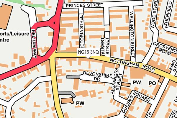 NG16 3NQ map - OS OpenMap – Local (Ordnance Survey)