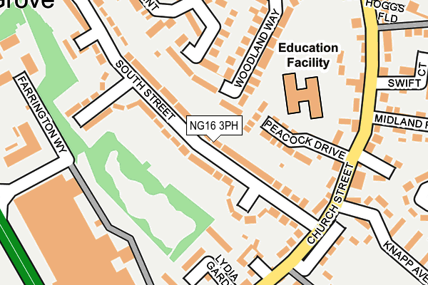 NG16 3PH map - OS OpenMap – Local (Ordnance Survey)