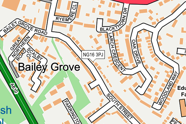 NG16 3PJ map - OS OpenMap – Local (Ordnance Survey)
