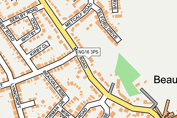 NG16 3PS map - OS OpenMap – Local (Ordnance Survey)