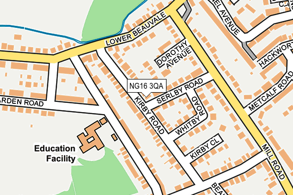 NG16 3QA map - OS OpenMap – Local (Ordnance Survey)