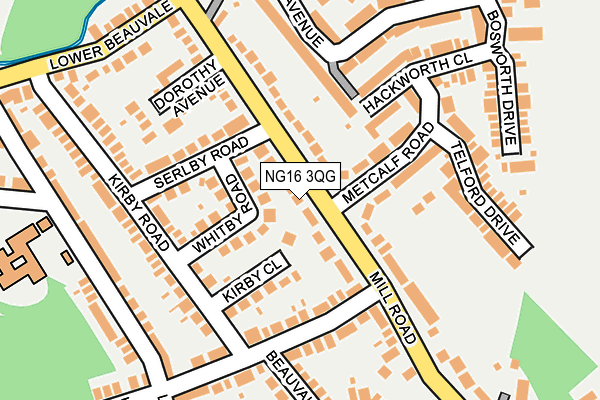 NG16 3QG map - OS OpenMap – Local (Ordnance Survey)