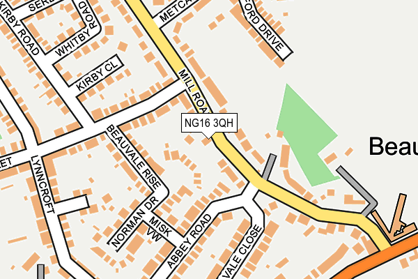 NG16 3QH map - OS OpenMap – Local (Ordnance Survey)