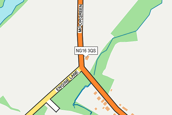 NG16 3QS map - OS OpenMap – Local (Ordnance Survey)