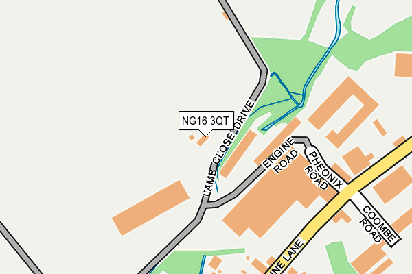 NG16 3QT map - OS OpenMap – Local (Ordnance Survey)