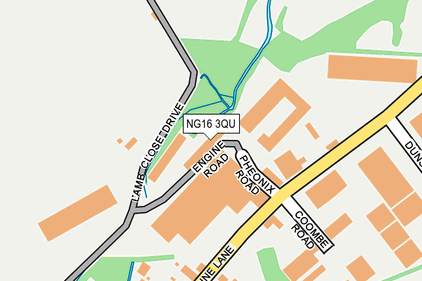 NG16 3QU map - OS OpenMap – Local (Ordnance Survey)