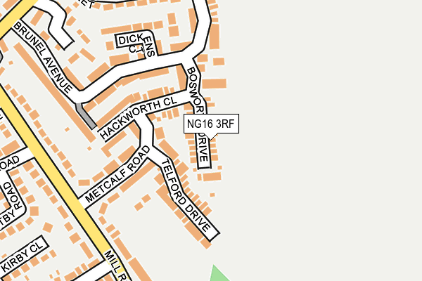 NG16 3RF map - OS OpenMap – Local (Ordnance Survey)