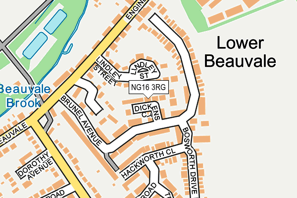 NG16 3RG map - OS OpenMap – Local (Ordnance Survey)