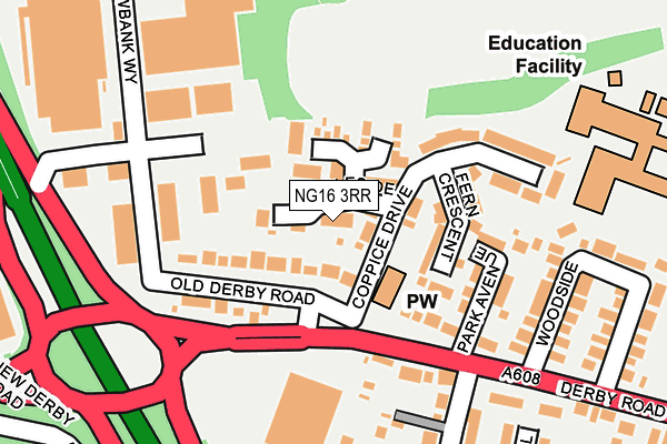 NG16 3RR map - OS OpenMap – Local (Ordnance Survey)