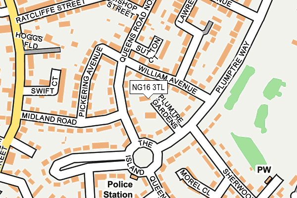 NG16 3TL map - OS OpenMap – Local (Ordnance Survey)