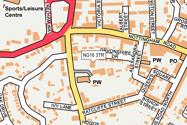 NG16 3TR map - OS OpenMap – Local (Ordnance Survey)