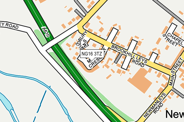 NG16 3TZ map - OS OpenMap – Local (Ordnance Survey)