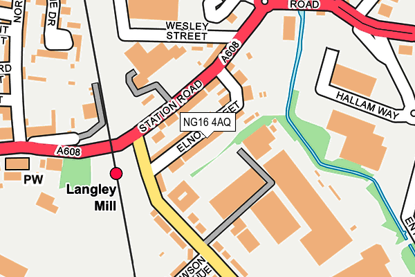 NG16 4AQ map - OS OpenMap – Local (Ordnance Survey)