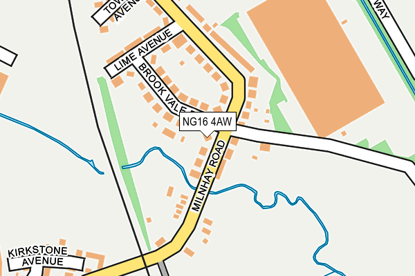 NG16 4AW map - OS OpenMap – Local (Ordnance Survey)