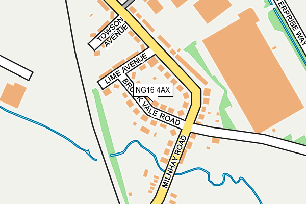 NG16 4AX map - OS OpenMap – Local (Ordnance Survey)