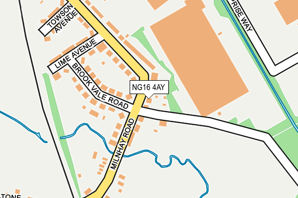 NG16 4AY map - OS OpenMap – Local (Ordnance Survey)