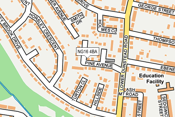 NG16 4BA map - OS OpenMap – Local (Ordnance Survey)