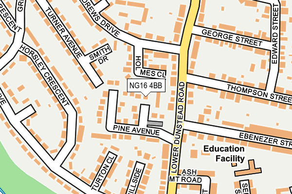 NG16 4BB map - OS OpenMap – Local (Ordnance Survey)