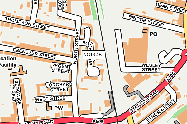 NG16 4BJ map - OS OpenMap – Local (Ordnance Survey)