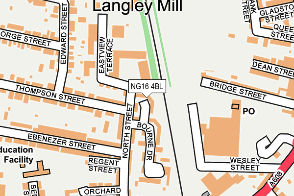 NG16 4BL map - OS OpenMap – Local (Ordnance Survey)