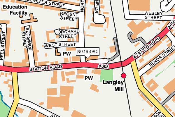 NG16 4BQ map - OS OpenMap – Local (Ordnance Survey)