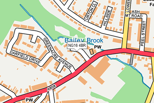 NG16 4BR map - OS OpenMap – Local (Ordnance Survey)